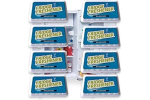 CARIBOU LIVING Kitchen Fridge Freshener Deodorizer Unscented Refresh Removes Bad Smell & Eliminates Odour - 4 Packs, 8 Fresheners
