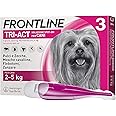 Frontline Triact, 3 Pipette, Cane XS (2 - 5 Kg), Antiparassitario per Cani e Cuccioli di Lunga Durata, Protegge il Cane da Pu