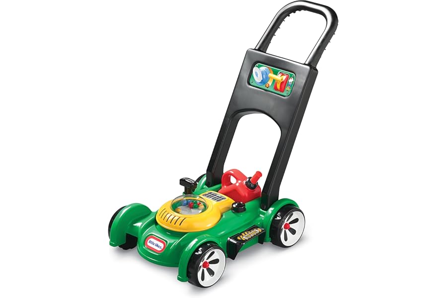 Little Tikes Gas 'n Go Mower - Realistic Lawn Mower for Outdoor Garden Play with Mechanical Sounds, Movable Throttle & Petrol Can. For Ages 18 Months+,Multi-colored,53.34 x 28.58 x 52.07 cm