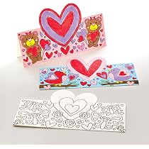 Baker Ross Boîtes à Surprises Cœur à Colorier - Lot De 12 - Loisirs Créatifs Saint-Valentin