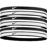 NIKE Swoosh Sport Headbands 6 Pk Tipped, Siyah/Beyaz, Standart Beden