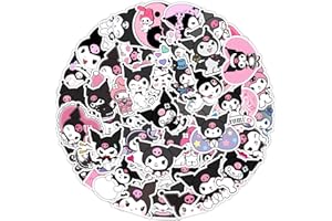 AYODPE 50 PCS Kuromi Aufkleber,Vinyl Wasserdicht Aufkleber für DIY Laptop Gepäck Kühlschrank Skateboard Auto Motorrad Fahrrad Phone Dekor Graffiti Aufkleber,Kuromi Stickers Set