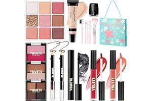 YBUETE Makeup Kit for Teens Girls Women, Travel Portable Makeup Present Set for Beginners & Professionals, Cosmetic Bundle Include Foundation Eyeshadow Palette Lipstick Eyeliner Mascara