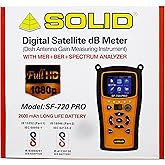 Solid SF-720 Pro Rechargeable Digital Satellite dB Meter with Torch