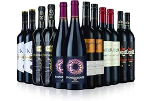 Laithwaites Big Red Wine - Case of 12 Mixed Bottles (75cl) - Australian, South African, Spanish & Portuguese Variety - Black Stump Durif Shiraz, Venta Vieja Malbec & More