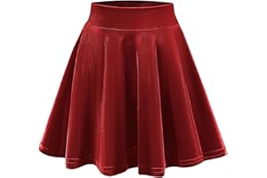 Urban GoCo Donna Velvet Vintage mini svasato Skater Gonna