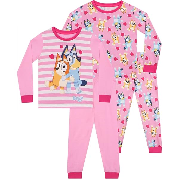 Bluey Et Bingo Ensemble Fille | Sweat Et Pantalons | Vêtement Rose 7-8 Ans Bluey Et Bingo Ensemble Fille | Sweat Et Pantalons | Vêtement Rose 7-8 Ans