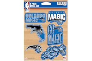 Rico Industries NBA Basketball Orlando Magic 6-Piece Decal Set