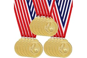 Behogan 15 stycken medaljer för barn: Medaljer barns födelsedag fotbollsmedaljer barns födelsedag medaljer fotboll för ett barns födelsedag för barn och vuxna sport fotboll, fest tjänst