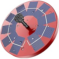 AISITIN Solar Springbrunnen mit 3.0W Rot Solar Panel, Solar Teichpumpe Wasserpumpe Solar Schwimmender Fontäne Pumpe mit…