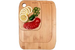 Taglieri da Cucina in Legno di Bamboo | Set di Taglieri da Cucina in Legno (Piccolo, Medio, Grande) | Tagliere da Cucina In Legno di Bambù Naturale | Utensili Cucina | Vassoio da Portata – BlauKe®