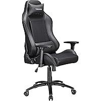 Tesoro Alphaeon S2 Gaming Stuhl F717 Schwarz - Gamer Stuhl mit Verstellbarer Rückenlehne aus Mesh-Stoff und 3D-Armlehnen, PU-