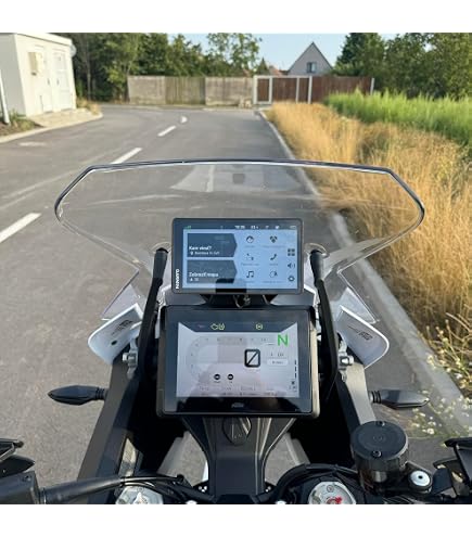 Soporte De Placa De Navegación Para Honda NT1100 (2022-2024) - Expansión Para GPS Y Teléfono, Aluminio Y Acero, Negro