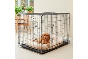 Cozy Pet Dog Cage Size 36" Black ABS Tray Folding Puppy Crate Cat Carrier Puppy Crates Large Dog Crate DCP36B