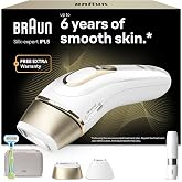 Braun Silk&middot;expert Pro 5 Pulsed Light Epilator, PL5156, White/Gold | Alternative to Laser Epilator, Home Hair Removal, Case, V
