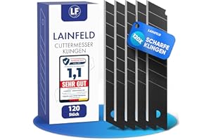 LAINFELD 120 ostrzy do cięcia dywanów, 18 mm, wymienne ostrza do noży, ostrza tnące