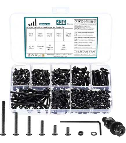 Set 4 Bulloni A Testa Tonda Con Dado - M6, 100 Mm, Bianco