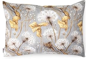 ‎PINKZEBRA PinkZebra Kopfkissenbezug, Kissenbezug 40 x 80 cm aus 100% Baumwolle, Kissenhülle, Öko-tex Standard 100, bezüge mit Reißverschluss, Löwenzahn