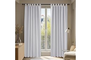 Deconovo Tende Oscuranti per Interni 2 Pezzi 140x290 CM, Tende Camera da Letto Moderne Termiche Isolanti per Casa, con Passanti, Bianco Sporco