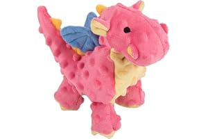 Moonmoon goDog Dragon z technologią Chew Guard Tough Plush Dog Toy Coral, S