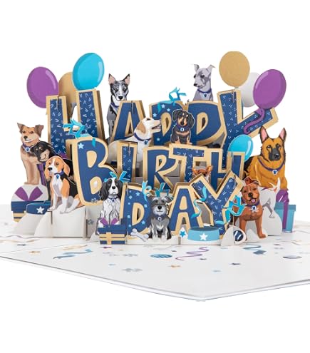 SANTORO Swing Card - Doggy Bath Time Biglietto Di Auguri 3D A Forma Di Cane E Cucciolo