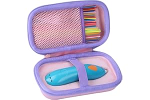 Peyyargo Twardy futerał ochronny kompatybilny z zestawem długopisów 3D Doodler Start+ Essentials (różowy i fioletowy)