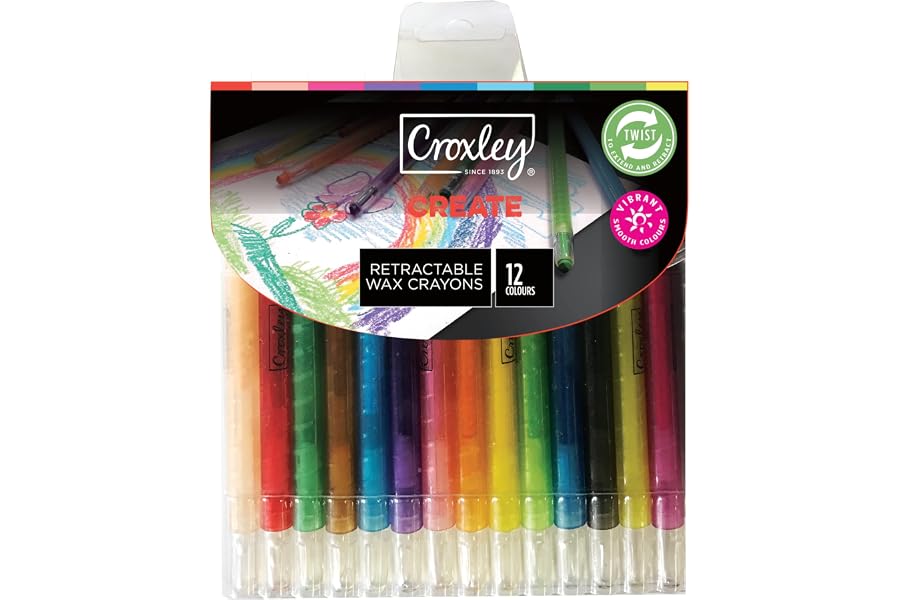 Croxley CRA1912 Create Retractable Wax (12 Crayons)