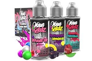 VAPE HEDZ Vape Juice No Nicotine – Triple Pack Fruit E Liquid - 100 ml - Vape Fluid 70/30 Ratio - Kit Gift for Men and Women - 400 ml Short Fill E Cigarette Vape Liquid - No Tar Or Tobacco