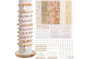 Yafane Perline per Braccialetti Kit Fai Da Te,Kit Gioielli Fai Da Te Adulti, Pietra Naturale, Adatto Ai Bambini Adulti per Gioielli Braccialetti Collane Anelli Orecchini (Multicolor C)