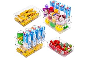 Pecewlos Organizador de cocina de, Juego de 6 espacios de almacenamiento para frigorífico, armarios, estantes, fregaderos, cosméticos, material de oficina, organizador de herramientas