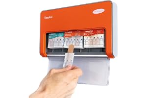 ACTIOMEDIC I EasyAid Standard II Plåsterautomat, första hjälpen station, Inklusive 75 plåster med Kanban-system och montering