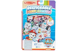 Melissa & Doug Paw Patrol Pegatinas Esponjosas Reutilizables, Patrulla Canina Pegatinas Reutilizables, Actividades Creativas para niños, Juego Creativo, Regalo para niños y niñas de 3 4 5 6 7 años