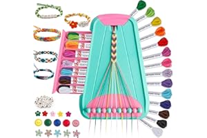 TINGINGYULI Arti e mestieri per bambini dai 8 ai 12 anni,kit per la realizzazione di braccialetti dell'amicizia per ragazze,kit per la creazione di gioielli,regali di Natale per bambini (azzurro chiaro/rosa)