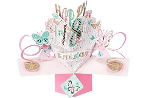 SECOND NATURE POP UPS Kartka z życzeniami Pop-Up dla kobiet na 18. urodziny oryginalna kartka z życzeniami Second Nature 3D Pop Up