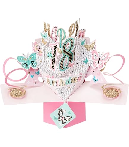 Biglietto Auguri 18° Compleanno Divertente In Inglese "OMG I'm An Adult Now" Per Ragazze E Ragazzi, Qualità Premium