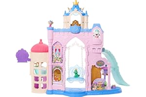 Mattel Disney Princess - Palazzo dei Cuccioli, set ispirato al film con 7 aree di gioco, 3 amici animali e oltre 17 accessori inclusi, giocattolo per bambini, 3+ anni, JBF96