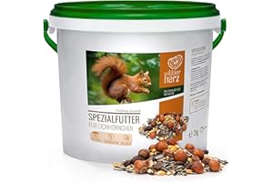 WILDTIER HERZ cuore di animale I selvatico Cibo per scoiattoli adatto alla specie 2kg per scoiattoli e scoiattoli I Cibo per scoiattoli tutto l'anno I Cibo per scoiattoli