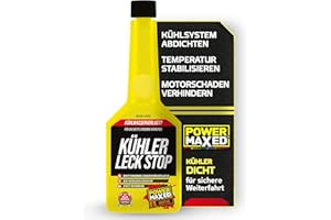 ‎POWER MAXED PowerMaxed Kühler Leck Stop 325 ml – Kühlerdichtmittel für undichte Kühlsysteme – Dichtet Mikrorisse & Leckagen zuverlässig ab – Schützt vor Überhitzung