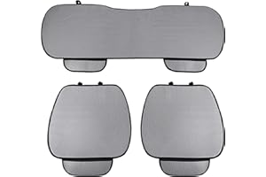 Auto Accessori Lupex - Funda para asiento de coche universal de 3 piezas, color gris | Protección del asiento 2 delantero y 1 trasero | Protector confort automotriz cojín transpirable interior