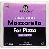 NATUREONUS Vegan Cheese (Vegan Mozzarella Cheese For Pizza) - 250 G