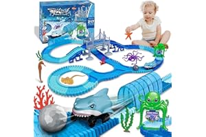 Adeokay Juguetes Niña 3 4 5 6 7 8 Años, Pista de Coches para Niños 3-8 Años Regalo Niña 3-8 Años Juguetes para Niños de 3-8 Años Juegos Niñas 3-8 Años Regalos Cumpleaños Niños Pista Tiburon Niños