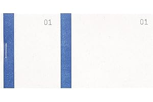 Exacompta - Réf. 96302E - Paquet de 10 blocs vendeurs 100 feuillets numérotés de 1 à 100 - 2 coupons 1 détachable - Pour kermesse, loterie, tombola - Format 6,6 x 13,5 cm - bande couleur - Bleu