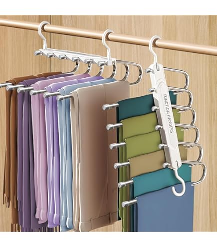 Gruccia Portapantaloni Wenko Per 4 Paia - Rivestimento Antiscivolo, Design Sottile, Cromato Argento/Blu - Foto 11