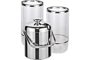 Bambelaa! Glacette per vino a doppia parete, Plastica, 2 Stück + Eiseimer