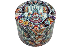 TPLF Grinder Main Fatma - Macinino per spezie, 50 mm, 4 pezzi, in lega di zinco resistente e resistente, con una spatola per polline, coperchio magnetico porta fortuna