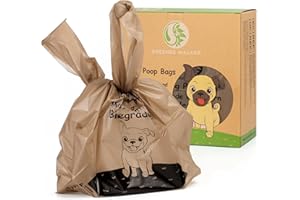 Greener Walker Sacs à Déjections Canines-600 Scas,pour Déchets Chiens,étanches,Extra Larges,épais et résistants(Marron)