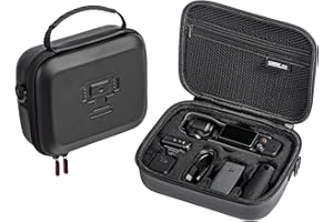 RIGINADO Osmo Pocket 3 Tasche, Tragbarer Aufbewahrungs Koffer aus PU, Carrying Case kompakte Reiseschutz Tasche für DJI Osmo Pocket 3 Creator Combo Zubehör