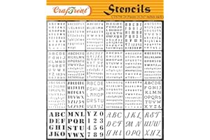 CrafTreat Reusable Letter & Number Stencils - 24 Pack, 7x4.5 Alphabet Stencils for Painting, Bullet Journaling & Cake Decorating
