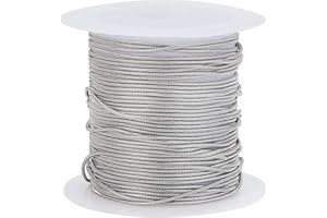 UR URLIFEHALL 16.4 Feet/5m 304 Stainless Steel Round Snake Chains Silver Soldered Links Chains with Spool for DIY Jewellery Making