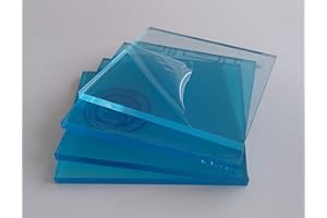 Laserplast 4 x méthacrylate transparent 3 mm 10 x 10 cm - Différentes tailles (100 x 100, 100 x 70, 50 x 50, 30 x 30) - Plaque en méthacrylate - Plaque acrylique transparente